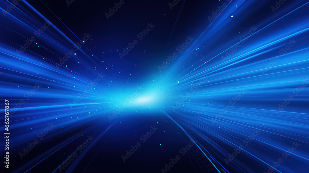 Obraz premium Abstract bright blue background with rays