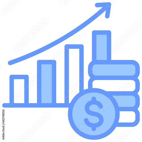 Revenue Blue Icon