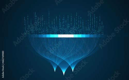 Technology background. Big data visualization concept