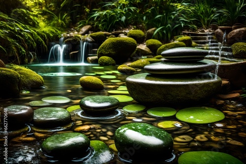 zen garden pond