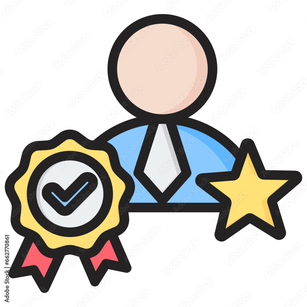 Professional Outline Color Icon Professional Outline Color Icon
