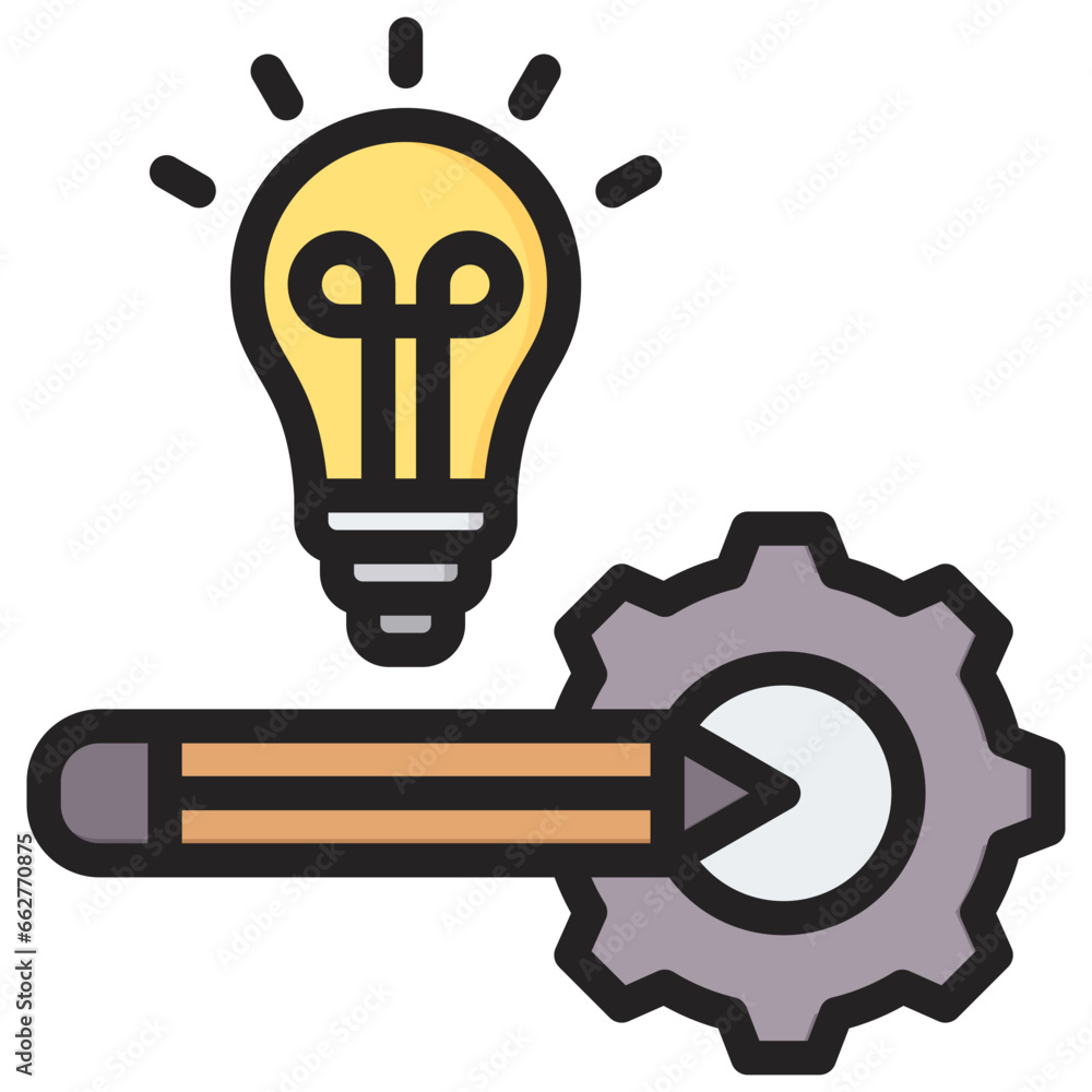 Strategy Assessment Outline Color Icon Strategy Assessment Outline Color Icon