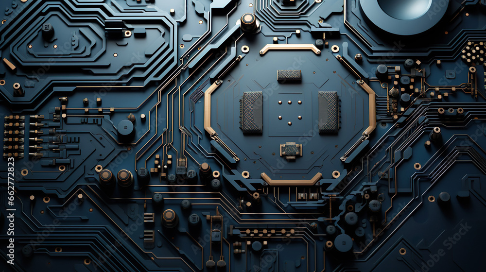 Fototapeta premium Circuits and motherboards background