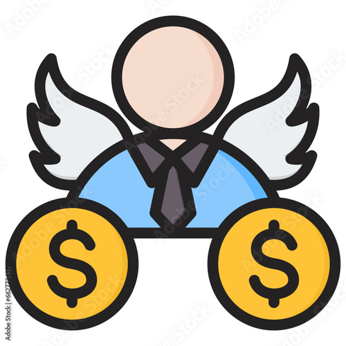 Angel Investor Outline Color Icon