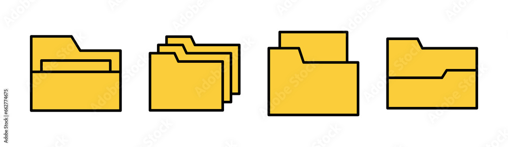 Folder icon set for web and mobile app. folder sign and symbol Folder icon set for web and mobile app. folder sign and symbol