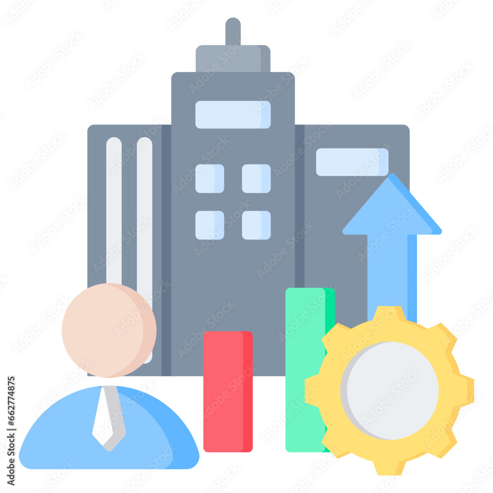 Corporate Development Flat Icon Corporate Development Flat Icon