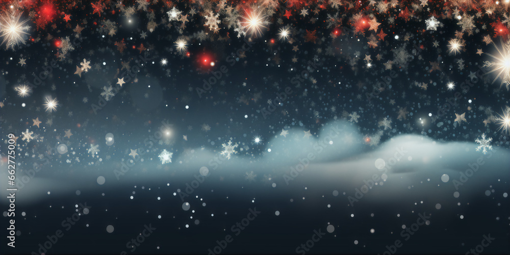 Obraz premium red winter christmas background wallpaper gift card