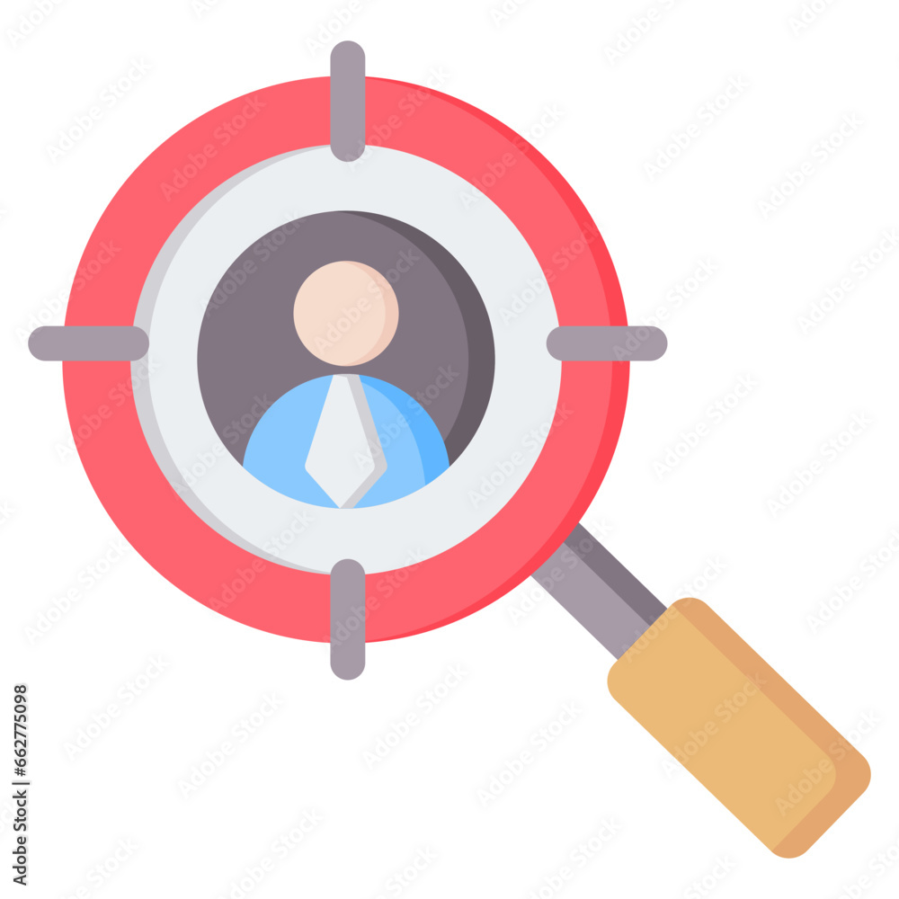 Head Hunting Flat Icon Head Hunting Flat Icon