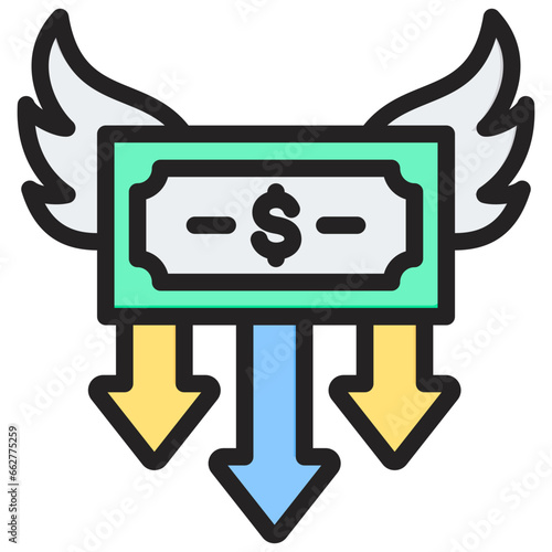 Buyouts Outline Color Icon