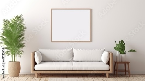Stylish living room interior with comfortable sofa © opolja