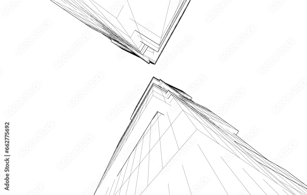Abstract architecture vector 3d illustration Abstract architecture vector 3d illustration