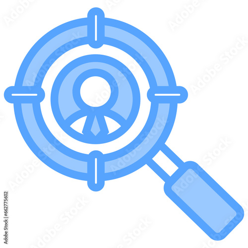 Head Hunting Blue Icon