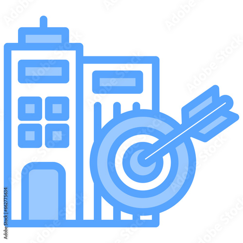 Organization Goal Blue Icon