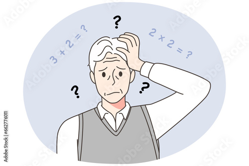 Elderly man suffer from memory loss