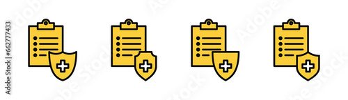 Medical insurance icon set tor for web and mobile app. health insurance sign and symbol