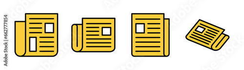 Newspaper icon set  for web and mobile app. news paper sign and symbolign