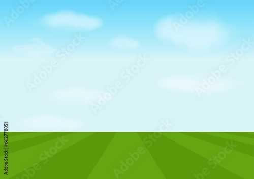Football Field or Soccer Field Stadium. Vector Illustration.	