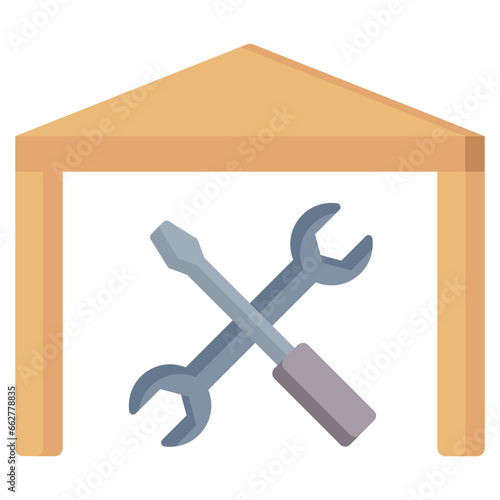Maintaining Warehouses Flat Icon