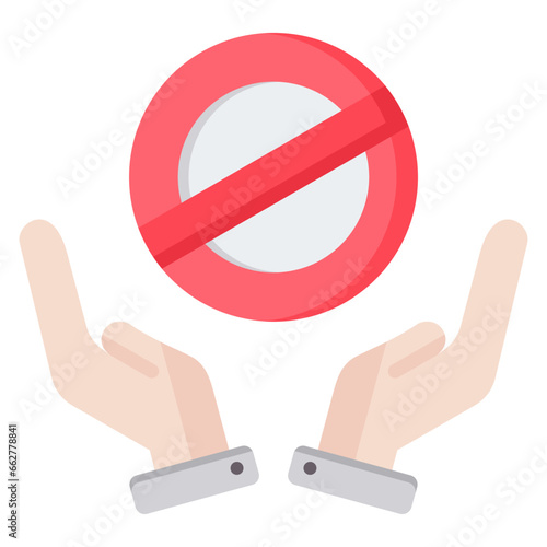 Without Keeping Flat Icon