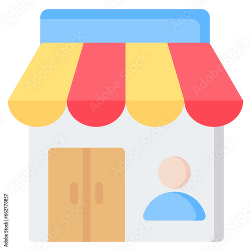 Physical Retailer Flat Icon