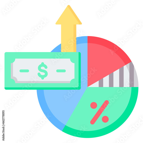 Profit Margin Flat Icon