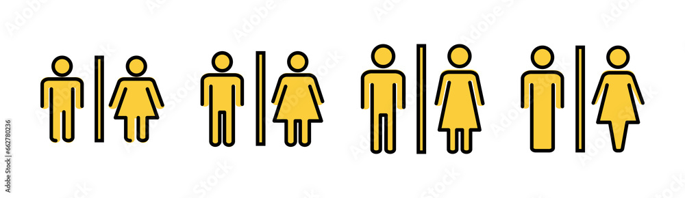 Toilet icon set for web and mobile app. Girls and boys restrooms sign and symbol. bathroom sign. wc, lavatory Toilet icon set for web and mobile app. Girls and boys restrooms sign and symbol. bathroom sign. wc, lavatory