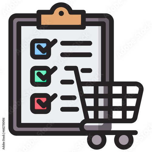 Orders Outline Color Icon