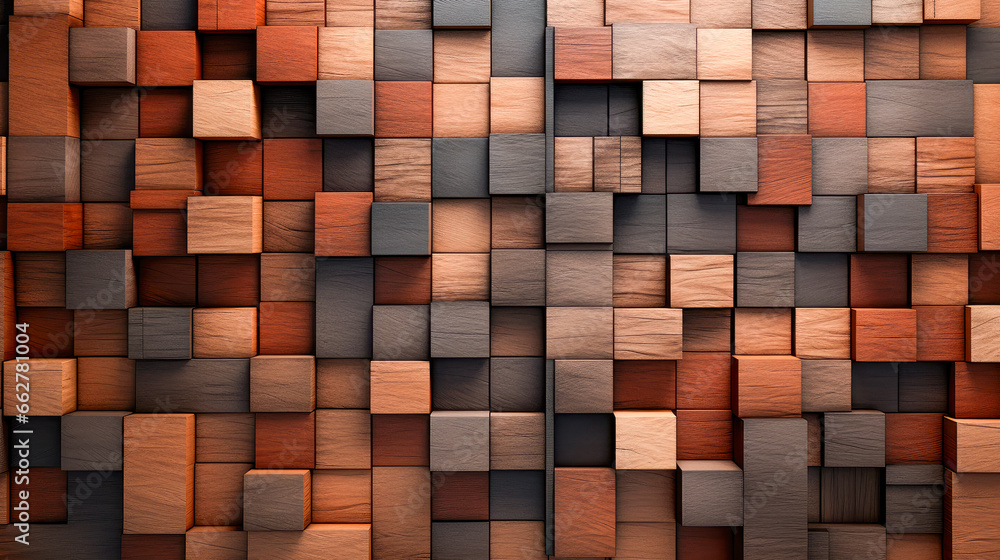 Texture of wood cubes background use for wooden backdrop Texture of wood cubes background use for wooden backdrop