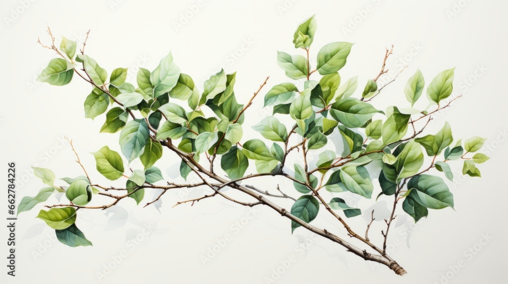 Fruit tree branch watercolor illustration on cotton paper. Very soft colors Fruit tree branch watercolor illustration on cotton paper. Very soft colors