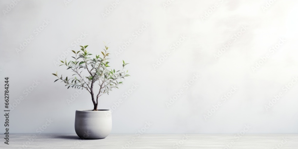 white treepot with minimal tree leaf and copyspace with sun shadow and texture shadow on the white wall product display template background white treepot with minimal tree leaf and copyspace with sun shadow and texture shadow on the white wall product display template background