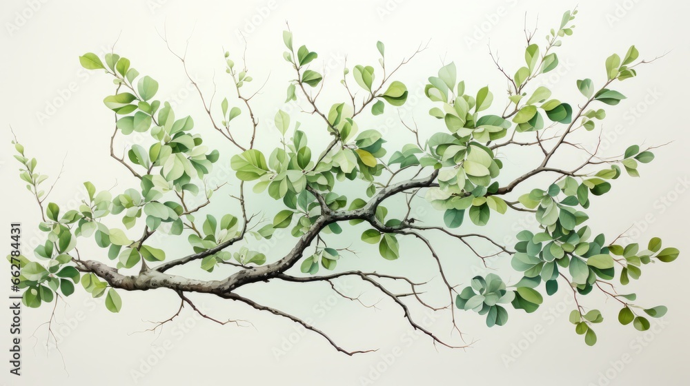 Fruit tree branch watercolor illustration on cotton paper. Very soft colors Fruit tree branch watercolor illustration on cotton paper. Very soft colors