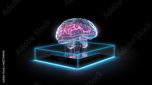 3d illustration of human brain.