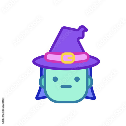 Witch costume illustration