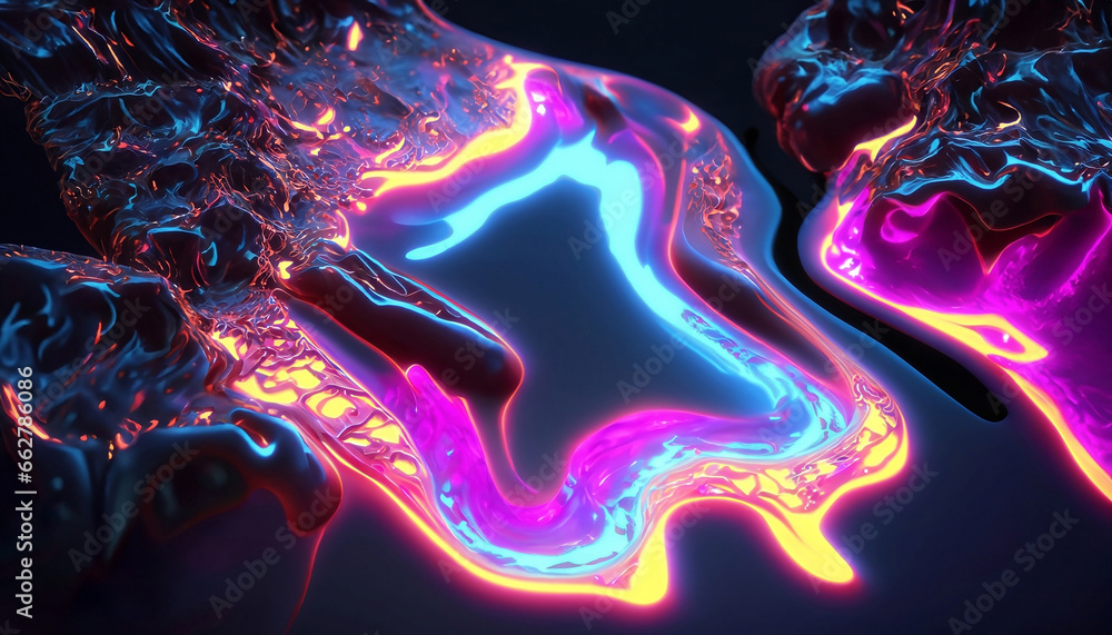 Obraz premium abstract neon liquid background