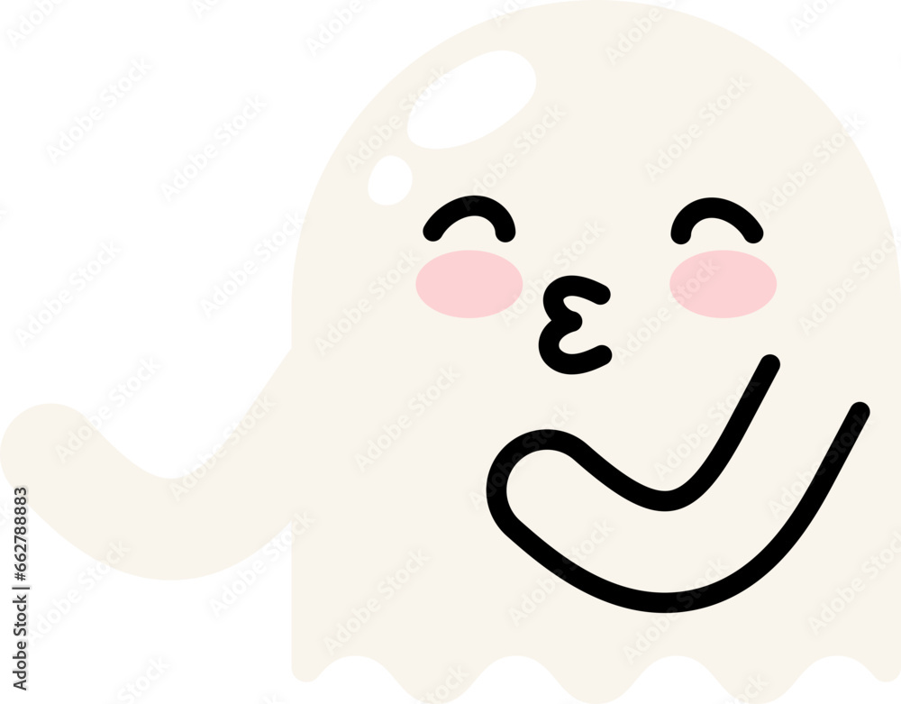 Ghost kissing illustration Ghost kissing illustration