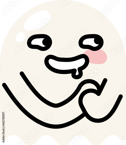 Dirty mind ghost illustration