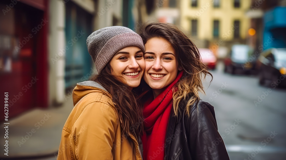 Sexuelle Diversität, zwei Verliebte Frauen geniessen ihre Beziehung. Generiert mit KI Sexuelle Diversität, zwei Verliebte Frauen geniessen ihre Beziehung. Generiert mit KI