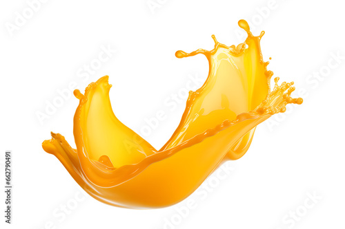 mango juice splash wave swirl isolated in a transparent background, fruit Liquid Splashing PNG © graphicbeezstock