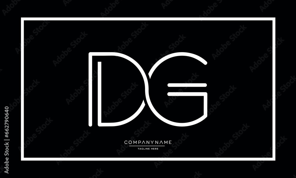 DG or GD Alphabet Letters Logo Monogram DG or GD Alphabet Letters Logo Monogram