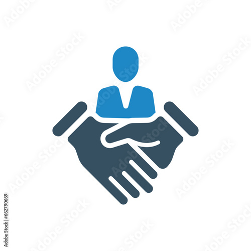 handshake, agreement icon vector illustration