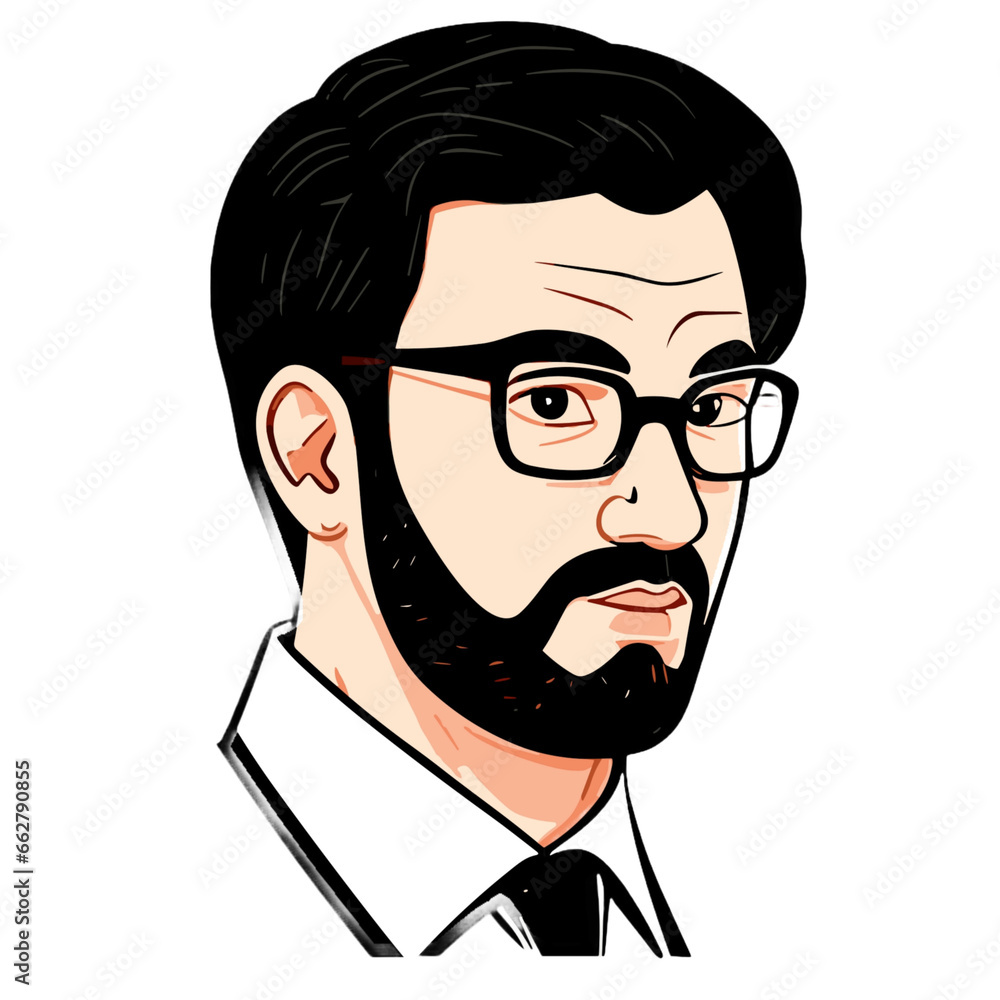 businessman with glasses Generative AI