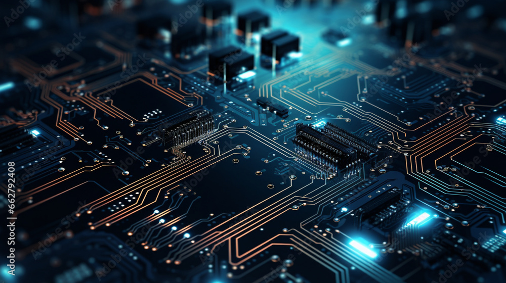 computer circuit board micro chip Generative AI