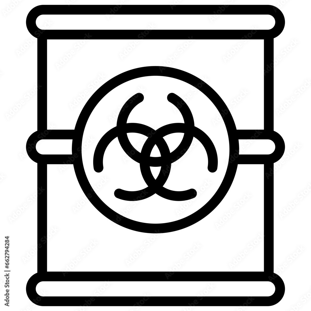biohazard icon illustration design with outline biohazard icon illustration design with outline