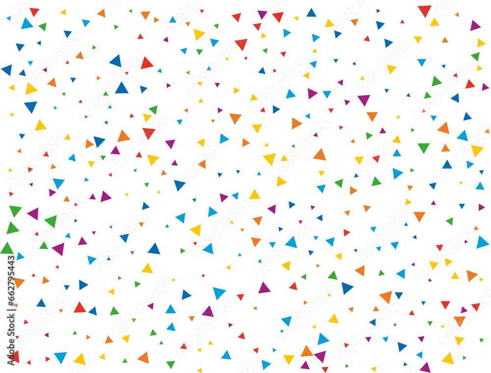 Colored Rainbow Triangular Confetti