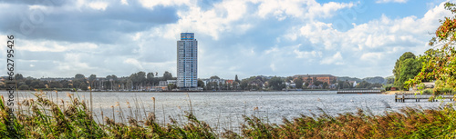 Panorama-Blick zur Westseite / zum Westufer der Schlei in Schleswig photo