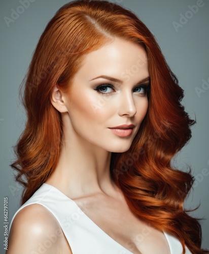portrait of a woman with hair redhead
