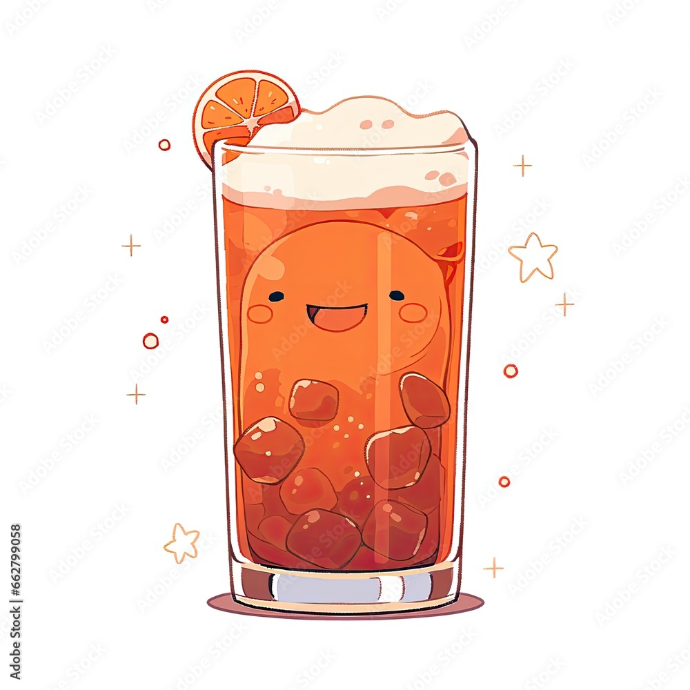 Obraz premium Cute soda isolated on a white background