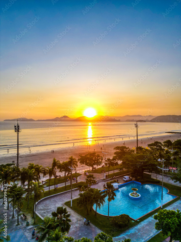 Sunset At Santos Beach