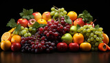 Freshness of fruit, healthy eating, nature vibrant collection generated by AI
