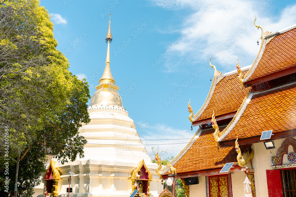 Chiang Mai old city temple in Thailand
